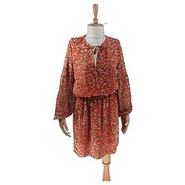 Michael Kors Kleid Orange aus Polyester Größe S