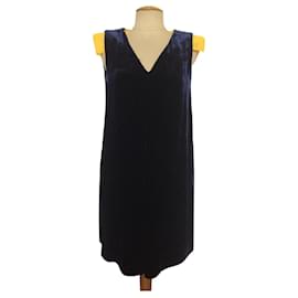 Max Mara ärmelloses Samtkleid