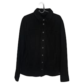 Autre Marque TIGHA Giacca camicia in pelle nera