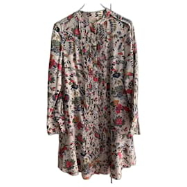 Vestido de cóctel de crepé de seda estampado Tory Burch
