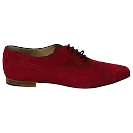 Manolo Blahnik Witney Brogues in Pink Suede