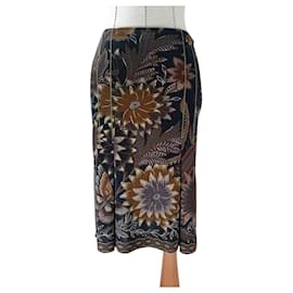Falda midi Etro multicolor poliéster IT44