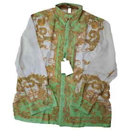 Camicia Gianni Versace Medusa in seta bianca XL