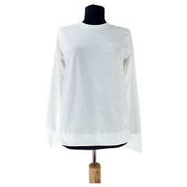 Top Ganni Blanco de Manga Larga con Logo