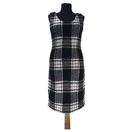 Vestido de lana con estampado tartán Marc Cain