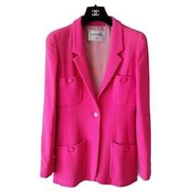 CHAQUETA DE LANA FUCSIA DE CHANEL - Chanel