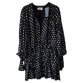 MINI ROBE NOIRE EN SOIE SAINT LAURENT - Yves Saint Laurent