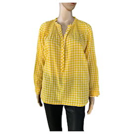 Camisa popover J.Crew con volantes amarilla de algodón S