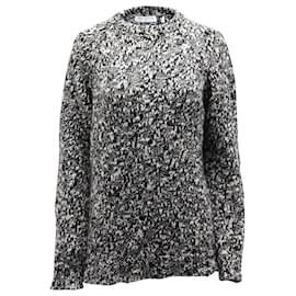 Sandro Boredom Grobstrick-Pullover mit Rundhalsausschnitt aus schwarzem Acryl