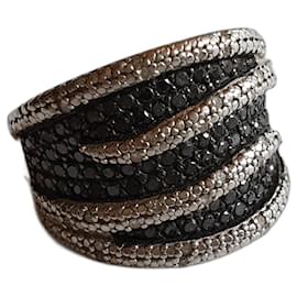 Silber- und Diamantring t 52 - Autre Marque