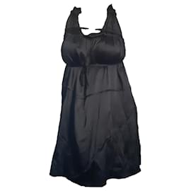 Miu Miu Kleid aus schwarzer Seide im Empire-Stil