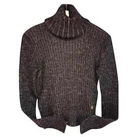 Chanel Rollkragenpullover schwarz Wolle