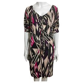Diane Von Furstenberg DvF Vintage Kitt Seidenkleid