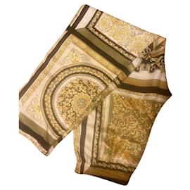 Pantalones Versace de seda amarillo
