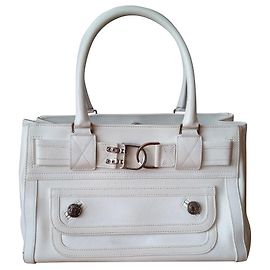 Christian Dior Flight Handtasche aus weißem Leder