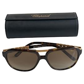 Occhiali da sole Chopard Aviator Neri Oro Metallo