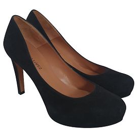 Pura Lopez Pumps aus schwarzem Wildleder 37