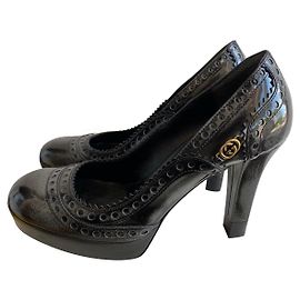 Gucci Pumps aus schwarzem Leder 10,5cm Absatz