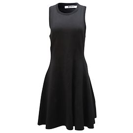T by Alexander Wang Fit and Flare Kleid aus schwarzem Viskose