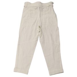 Pantalón IRO de talle alto en Algodón Blanco