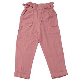 Pantalón IRO de talle alto en algodón rosa