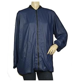 Barbara Bui Azul Poliéster Trench Una Pieza Pull Over Chaqueta tamaño 38 / S