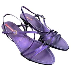 Prada Leder Pumps Lila Lavendel Größe 40.5
