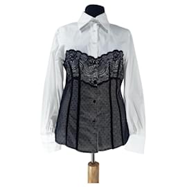 Camisa de encaje blanca ROCCOBAROCCO