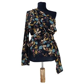Top de seda con estampado floral Nicholas Kirkwood