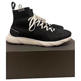 Sneakers alte Dior nere in tela