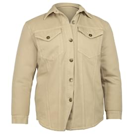 Jaqueta Faux Shearling forrada Nanushka em algodão bege