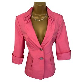 Chaqueta Louis Féraud Rosa con Detalles de Rosetas