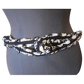 Chanel Gürtel aus Seil Schwarz 80 cm