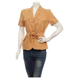 Blazer Aigner Laranja de Linho e Viscose