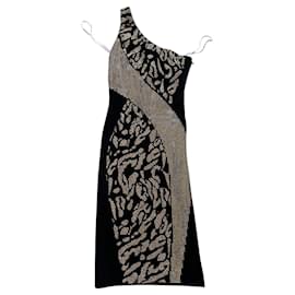 Robe Versace noire en viscose avec cristaux