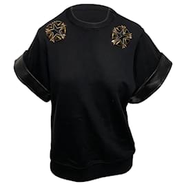 Camicetta Givenchy in cotone nero decorata con stelle