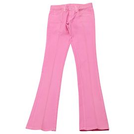 Ralph Lauren Wide Leg Jeans in Pink Cotton