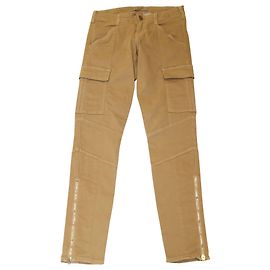 Pantalones cargo con cremallera en el tobillo en algodón marrón Sahara de J Brand Houlihan