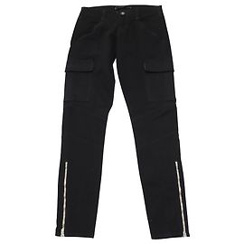 Pantalones cargo con cremallera en el tobillo en algodón negro Houlihan de J Brand