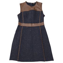Theory Calvino Vestido Bainha em Poliéster Preto