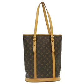 LOUIS VUITTON Borsa a spalla GM a secchiello con monogramma bs465 LV Auth hs884