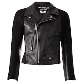 Chaqueta de cuero sintético en Cupro negro Junya Watanabe Comme des Garçon