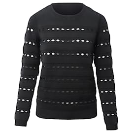 Herve Leger Bandage-Pullover aus Stretch-Strick in schwarzem Viskose