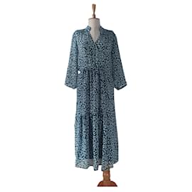 Ba&Sh Bonnie Maxikleid Blau Viscose