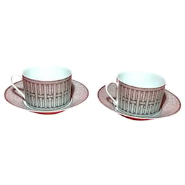 Hermès 2 Tasse petit-déjeuner et soucoupe Mosaïque au 24 Platine