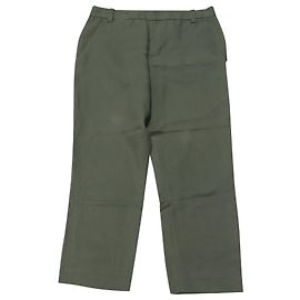 Pantaloni Vince a gamba dritta in cotone verde oliva