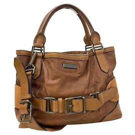 Borsa a tracolla Burberry in pelle marrone