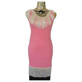 Manoush Cancan Fransenkleid aus Baumwolle rosa