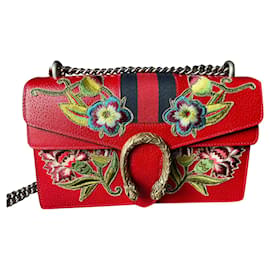 Borsa a mano Gucci Dionysus in pelle rossa