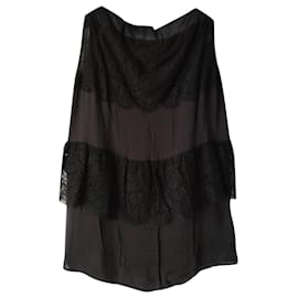 Prada Tanktop Schwarz aus Seide mit Schleife